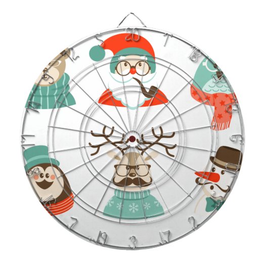 Jeu De Fléchettes hipster noël père Noël (Devant)