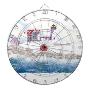 Jeu De Fléchettes hiver à Nubble LIghthouse dans le Maine