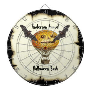 Jeu De Fléchettes Homme ballon citrouille vintage Halloween et chauv