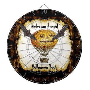 Jeu De Fléchettes Homme ballon citrouille vintage Halloween et chauv
