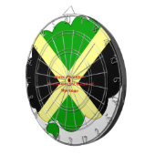 Jeu De Fléchettes I Love Jamaica Text on Flag Art Print (Devant droit)