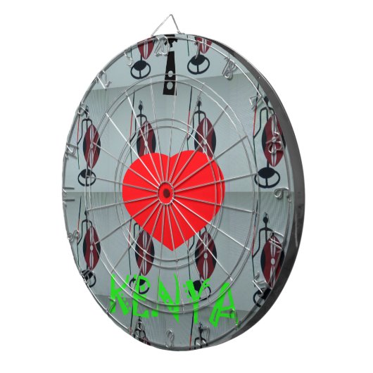 Jeu De Fléchettes I Love Kenya Art Print (Devant droit)