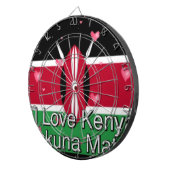 Jeu De Fléchettes I Love Kenya et "Hakuna Matata" Art Print (Devant droit)