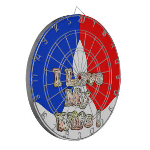 Jeu De Fléchettes "I Love My Wife" Imprimer