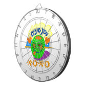 Jeu De Fléchettes I Love You XOXO beau texte graphique extraordinair (Devant droit)