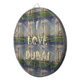 Jeu De Fléchettes Iconic Dubai : "I Love Dubai" Vector Graphisme (Devant droit)