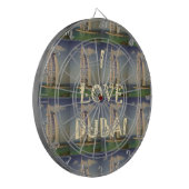 Jeu De Fléchettes Iconic Dubai : "I Love Dubai" Vector Graphisme (Devant gauche)