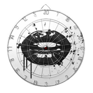 Jeu De Fléchettes Illustration des lèvres glamor de mode noir et bl