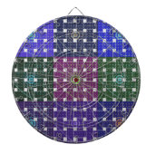Jeu De Fléchettes Impression À damiers bleu et violet (Devant)