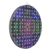 Jeu De Fléchettes Impression À damiers bleu et violet (Devant gauche)