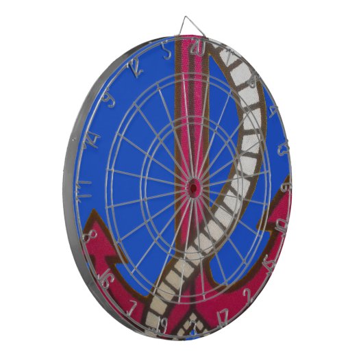 Jeu De Fléchettes Impression d'art d'ancre rouge (Devant gauche)