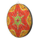 Jeu De Fléchettes Impression d'art de mandala rouge or vert (Devant droit)