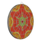 Jeu De Fléchettes Impression d'art de mandala rouge or vert (Devant gauche)