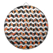Jeu De Fléchettes Impression noire et orange Zebra (Devant)