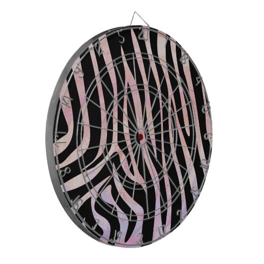 Jeu De Fléchettes Impression noire et rose Zebra (Devant gauche)