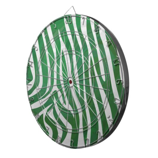 Jeu De Fléchettes Impression verte et blanche Zebra (Devant droit)