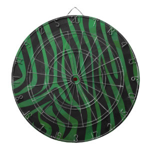 Jeu De Fléchettes Imprimé Zèbre Noir et Vert