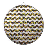 Jeu De Fléchettes Imprimerie Leopard Brown et jaune Cevron (Devant)
