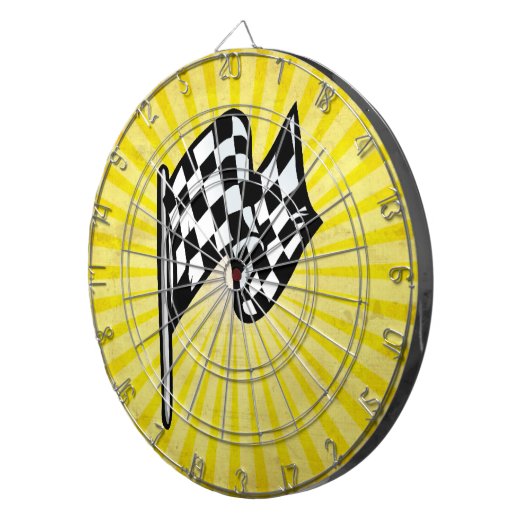 Jeu De Fléchettes Indicateur À damiers ; jaune (Devant droit)