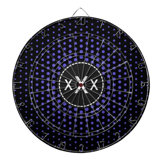 Jeu De Fléchettes Iris Techno Dots Monogramme moderne (Devant)