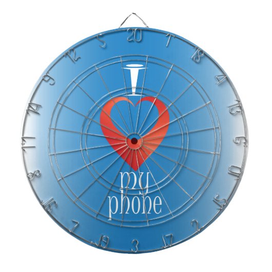 Jeu De Fléchettes J'adore mon téléphone (Devant)