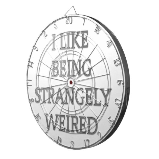 Jeu De Fléchettes J'Aime Être Étrangement Bizarre : Gras Conception  (Devant droit)