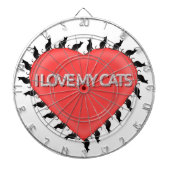Jeu De Fléchettes J'Aime Mes Chats (Devant)
