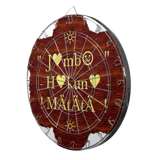 Jeu De Fléchettes Jambo Hakuna Matata : Art africain Imprimer/Graphi (Devant droit)