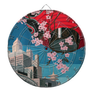 Jeu De Fléchettes Japon Tokyo Vintage Affiche de voyage japonaise
