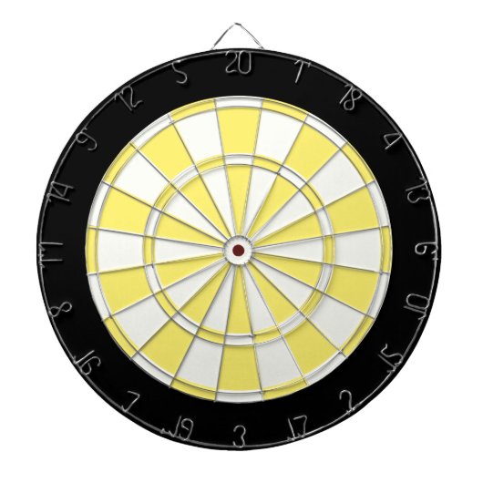 Jeu De Fléchettes Jaune Clair Noir Et Blanc (Devant)
