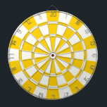 Jeu De Fléchettes Jaune Doré Et Blanc<br><div class="desc">Cible de flechettes Jaune Et Blanche D'Or</div>