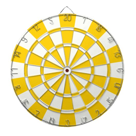 Jeu De Fléchettes Jaune Doré Et Blanc (Devant)