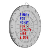 Jeu De Fléchettes Je Travaille Pour L'Argent Pour La Fidélité Embauc (Devant gauche)