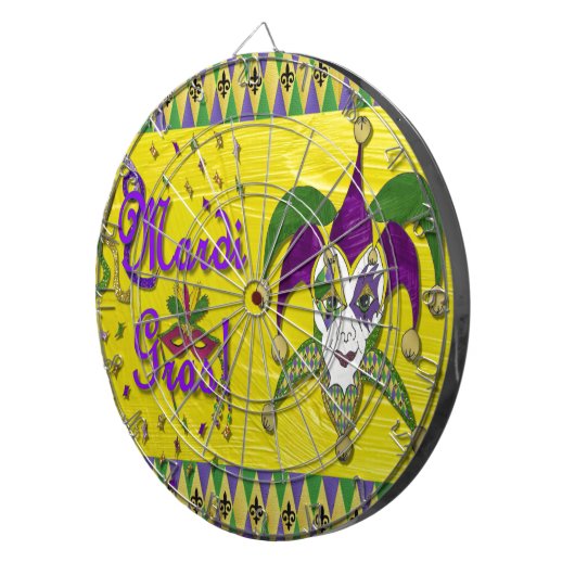 Jeu De Fléchettes Jester Mask Mardi Gras Arlequin (Devant droit)
