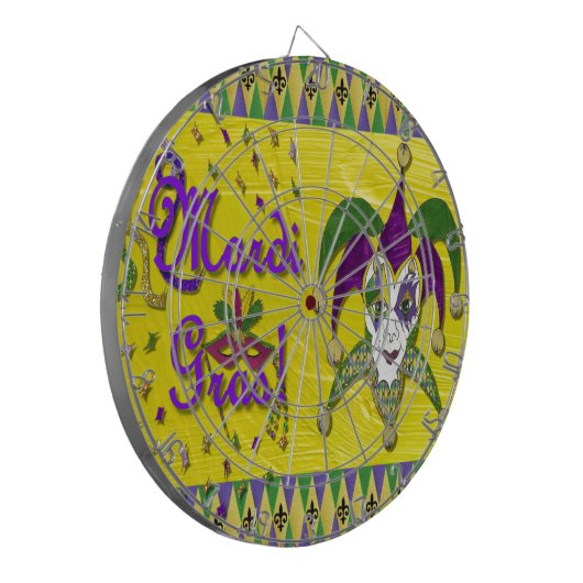 Jeu De Fléchettes Jester Mask Mardi Gras Arlequin (Devant gauche)
