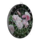 Jeu De Fléchettes jolis buissons de fleurs de rose rose et blanche. (Devant gauche)
