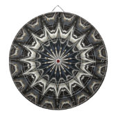 Jeu De Fléchettes Kaleidoscope Design noir gris bleu blanc (Devant)