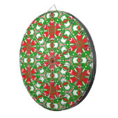 Jeu De Fléchettes Kaleidoscopes rouges, blancs et verts (Devant droit)