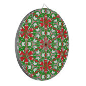 Jeu De Fléchettes Kaleidoscopes rouges, blancs et verts (Devant gauche)