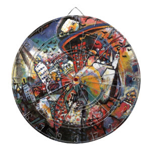 Jeu De Fléchettes Kandinsky Moscou I Cityscape peinture Abstraite