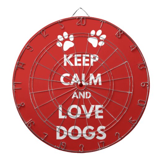 Jeu De Fléchettes Keep calm and love dogs (Devant)