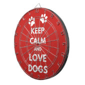 Jeu De Fléchettes Keep calm and love dogs (Devant droit)