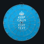 Jeu De Fléchettes Keep Calm and Your Text on Sky Blue Decor<br><div class="desc">Votre personnalisation Keep Calm vous dit sur un beau décor de couleur bleu ciel personnalisé. Un style personnalisé Keep Calm en disant sur un cadeau de nature. Essayez humour ou fantaisie sur vos mots créatifs sur deux lignes de texte modifiables. N'oubliez pas d'utiliser les lettres CAPITAL pour obtenir les meilleurs...</div>