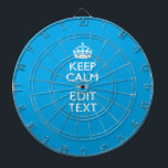 Jeu De Fléchettes Keep Calm and Your Text on Sky Blue Decor<br><div class="desc">Votre personnalisation Keep Calm vous dit sur un beau décor de couleur bleu ciel personnalisé. Un style personnalisé Keep Calm en disant sur un cadeau de nature. Essayez humour ou fantaisie sur vos mots créatifs sur deux lignes de texte modifiables. N'oubliez pas d'utiliser les lettres CAPITAL pour obtenir les meilleurs...</div>