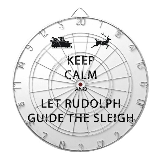 Jeu De Fléchettes Keep Calm Let Rudolph Guide Sleigh (Devant)