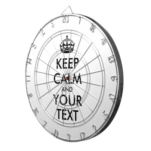 Jeu De Fléchettes KEEP CALM personnalisé et votre texte (Devant droit)