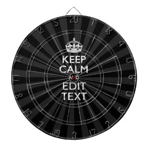 Jeu De Fléchettes KEEP CALM personnalisé et votre texte Créatif