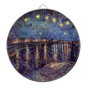 Jeu De Fléchettes La Nuit étoilée sur le Rhône de Vincent van Gogh