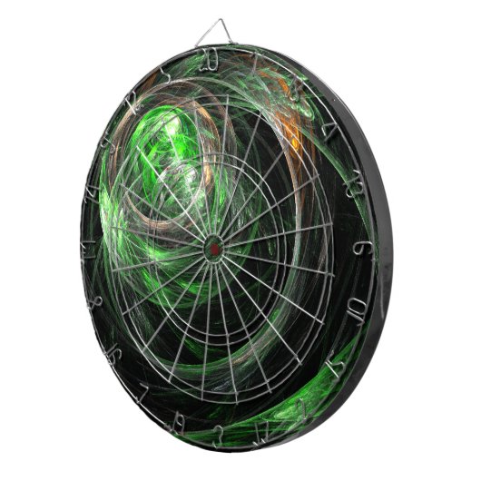 Jeu De Fléchettes L'art Abstrait vert du monde entier (Devant droit)