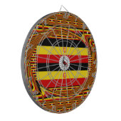 Jeu De Fléchettes L'Art Vibrant Ouganda Inspiré Du Drapeau (Devant gauche)